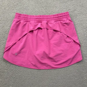 Lululemon Hotty Hot Skirt Skort High Rise Sonic Pink Athletic Tennis Women's 14 thumbnail 3