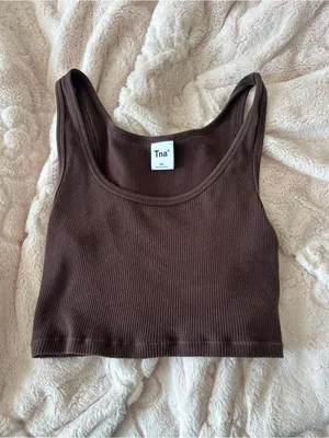 aritzia Ribbed Crop Tank Top thumbnail 2