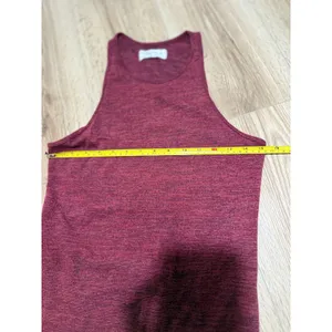 Abercrombie &‎ Fitch Burgundy Heather Knit Cutout Midi Dress Large Sleeveless thumbnail 5