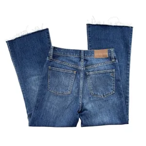 Madewell Flea Market Flares High Rise Button‎ Fly Raw Hem Jeans 25 Boho Summer thumbnail 4