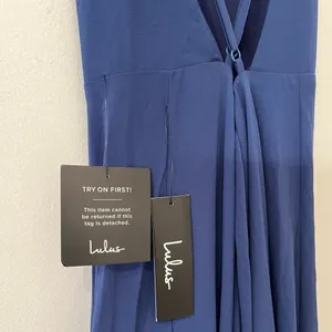 NWT Lulu’s Mythical Kind of Love Maxi Dress Navy Blue XS thumbnail 10