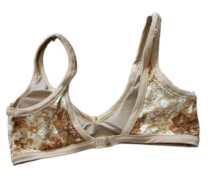 Aerie scoop Floral Nude tan bra size X-Large thumbnail 5