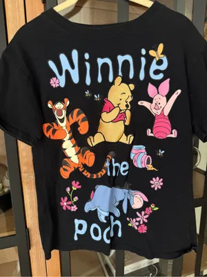 Winnie the pooh & friends disney tee embroidered patches colorful short sleeve thumbnail 1