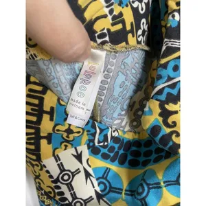 LuLaRoe Womens Leggings Sz TC Blue Yellow‎ Black White Art Deco 12 14 16 18 thumbnail 5
