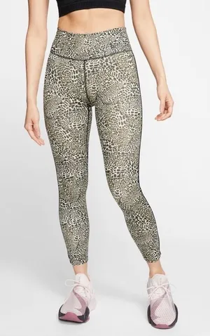 Nike High-Waist Leopard Print Workout Leggings thumbnail 1