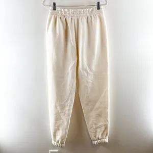 Wildfox Fleece Lined Pull On Jogger Sweatpants Cream Ivory Medium thumbnail 3