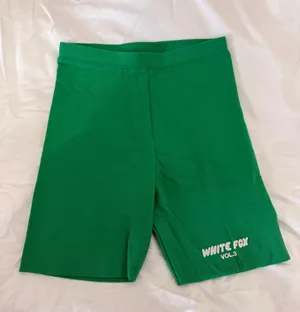 NEW White Fox Ribbed Biker Shorts thumbnail 1