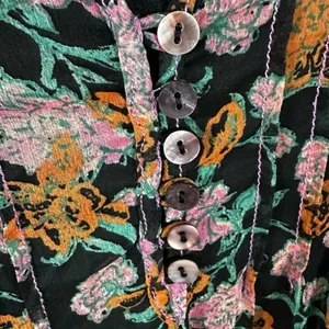 Free People See It Through Maxi Dress in Black Combo Large Floral Prairie Boho thumbnail 7