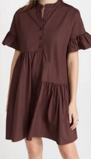 En Saison Brown Babydoll Mini Dress thumbnail 1