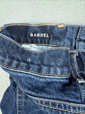 American Eagle Outfitters Barrel Jean in Dark wash Size: 00 Short thumbnail 5