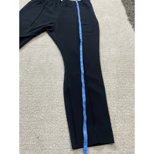 Anthropologie Dress Pants Black Knit Straight Leg Stretch Pull-On Women's XL 26" thumbnail 12