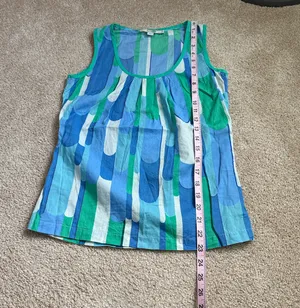 Boden Lightweight Sleeveless Vibrant Multi Colored Pattern Top. Size US 2 thumbnail 5