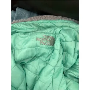 The North Face Fleece Sherpa Puffer Jacket Gray Aqua Women’s XS Reversible Osito thumbnail 9