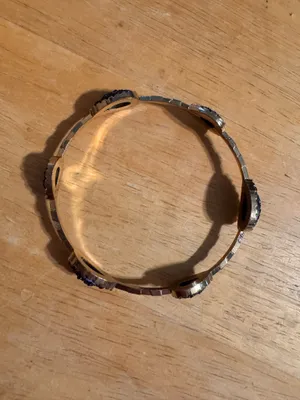 Gold Tone Faux Druzy Bangle Bracelet thumbnail 3