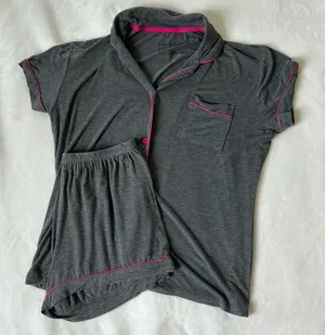 Nicole Miller Pink and Grey Pajamas thumbnail 1