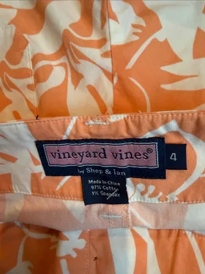 VINEYARD VINES Orange and white tropical shorts thumbnail 4