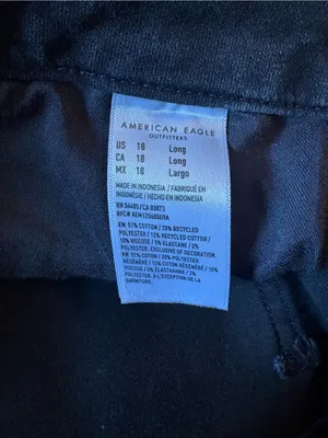American Eagle Curvy High Rise Jegging Black Dream Stretch Womens Size 18 Long thumbnail 8