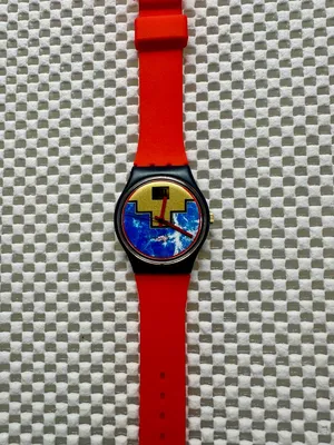 Swatch Watch Blue Flamingo GN114 Vintage 1991 thumbnail 2