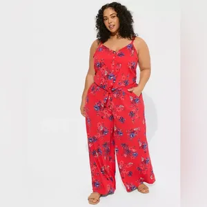 NEW Torrid High-Rise Pull-On Wide-Leg Pant Lollipop Print Size 1 Bohemian Floral thumbnail 12