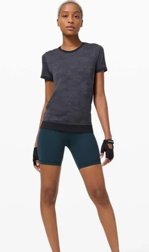 Lululemon Swiftly Breathe Short Sleeve Camo Vented Camo Black / Asphalt Grey thumbnail 10