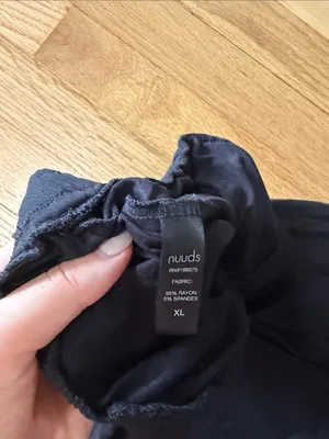 Nuuds Black Wide Leg Lounge Pants Sz XL thumbnail 3