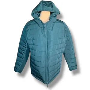 Universal‎ Standard Teal Hooded Puffer Jacket Quilted Medium NWT Comfort Panel thumbnail 11