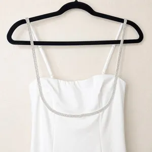 Lulus NWOT Upscale Flirt Ivory Rhinestone Sleeveless Bodycon Midi Dress XS thumbnail 6
