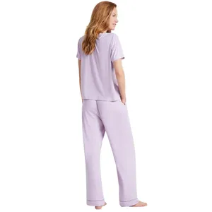 State Of Day Womens Fluid Knit Pajamas Pants 100200401MS Frost Bite Purple XS thumbnail 6