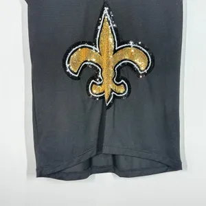 Victoria's Secret New Orleans Saints T-Shirt Sz Medium Black Sequin Football NFL thumbnail 4