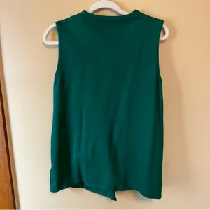 Primark Emerald Sleeveless Vest with White Buttons thumbnail 5