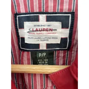 Ralph Lauren Naval Supply‎ Company Red Cotton Vest Snap Womens XS P thumbnail 2