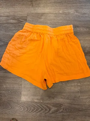 ASOS Vibrant High Waist Shorts in Orange thumbnail 3