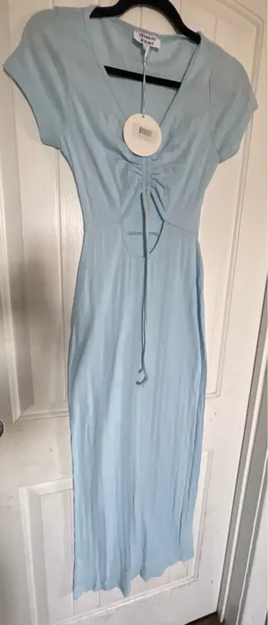 Frankies Bikinis X GIGI HADID MILLIE POINTELLE DRESS IN ASHER blue thumbnail 4