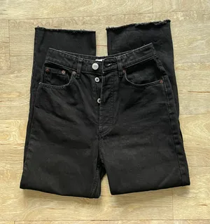 ZARA Black Straight Leg Jeans thumbnail 2