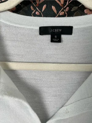 J. Crew Women's Lightweight Baby Blue 100% Merino Wool Button-Up Cardigan thumbnail 3