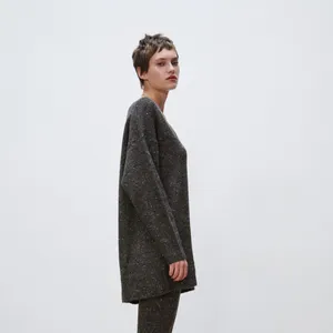 Nwot Zara Wool / Alpaca Blend Rib Trim Knit Long Cardigan Gray Small thumbnail 4