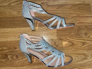 Forever Rhinestone Crystal Glitter High Heel Formal Sandal Womens Size 7.5 NWOT thumbnail 4