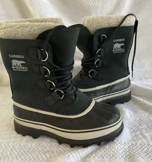 Sorel Waterproof Caribou Fur Boots Size 6.5 thumbnail 1