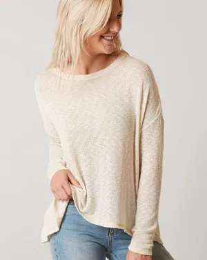 Buckle Coco and Jaimeson cream tulip back knit top size large thumbnail 1