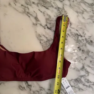 NWT J.Crew Square-Neck Bikini Top – Sienna Brown – Size Medium (Sold Out!) thumbnail 6
