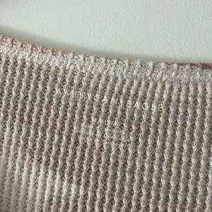 American Eagle Waffle Knit Pink Camo Print Soft‎ Cozy Sweater thumbnail 5