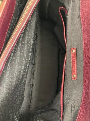 Celine Macadam Canvas and Leather Boogie Handbag in Red - Preowned thumbnail 8