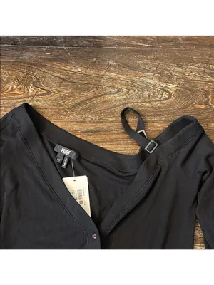PAIGE Theresa Top Ribbed Cold Shoulder‎ Ribbed Knit XS NWT thumbnail 4
