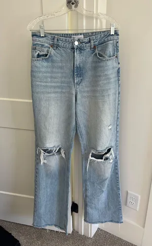 ZARA High-Rise Wide-Leg Jeans thumbnail 1