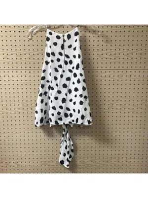 Buddy love, white and black cow Dalmatian polka dot print Racerback tank top thumbnail 5