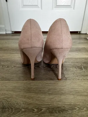 Nude Suede Heels Tan Size 8.5 thumbnail 4