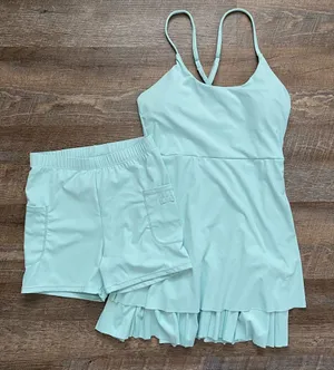 Amazon Mint green exercise dress and shorts, size small thumbnail 1