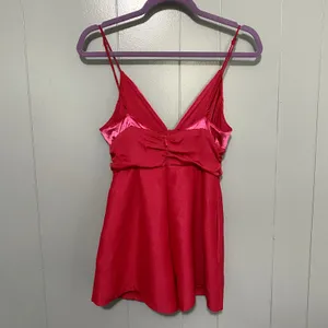 Free People Skylie Sailor Hot Pink Velvet Sleeveless Party Going Out Romper 4 thumbnail 5