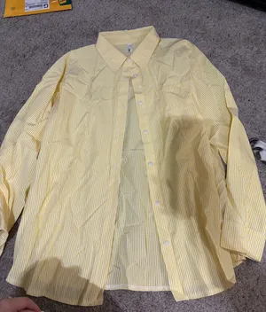Yellow pin stripe button down Size L thumbnail 1