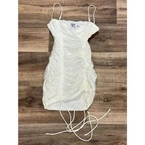 Princess Polly White Chicago Lace Ruched Drawstring Bodycon Mini Dress Women’s 0 thumbnail 2